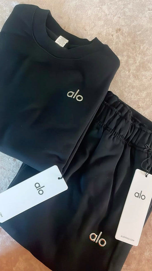 Black Matching Hoodie Set